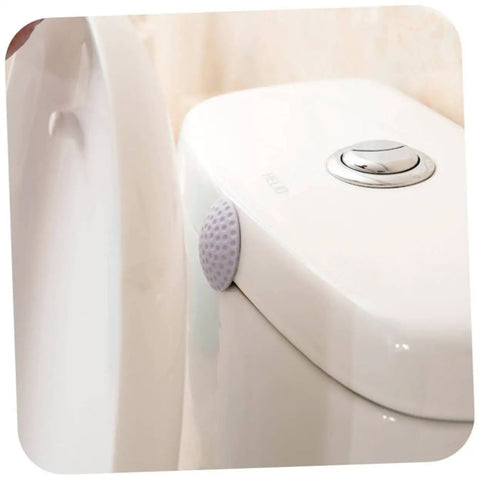 4 Piece Thickening Door Slam Silencer Wall Mount Mute Door Stopper Wall Crash Pad Protector installed on toilet tank