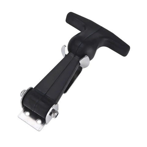 4 Pack Rubber Flexible Draw Latches With T Handle And Brackets, elastomer latch body for vehicle engine hood, side view