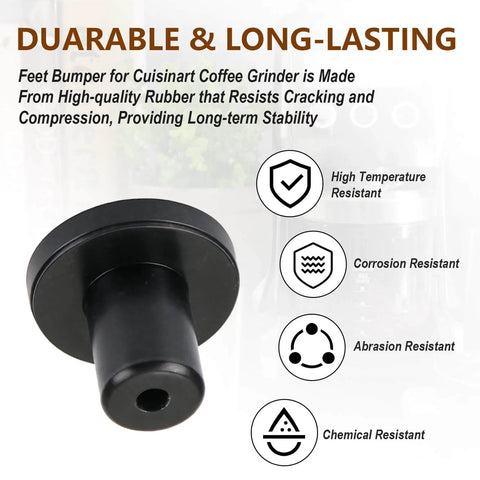 Anti Slip Rubber Feet Bumper Set For Coffee Grinders Replacement Push In Base Bumpers for durability and stability