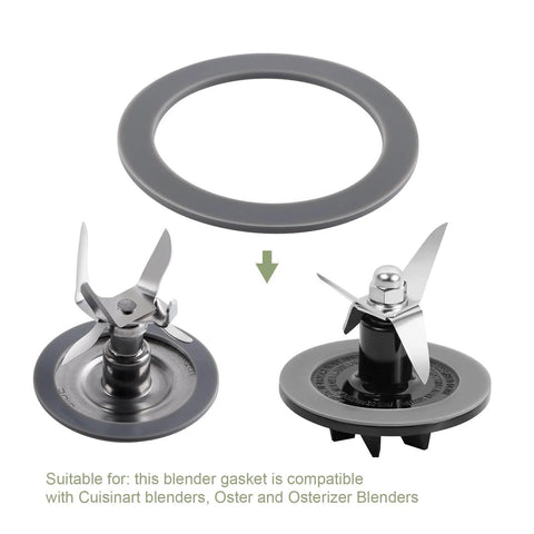 6 Pack Rubber Gasket Seals For Oster Blender O Ring Replacement Kit with blender blades visible