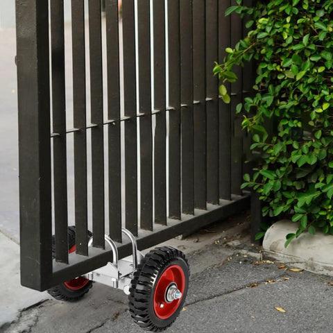 6 Inch Rubber Rolling Gate Wheel With Double U Bolts And Hardware Kit Sliding Gate Rollers for driveway gates