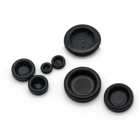 188 Piece Rubber Grommet Kit For Wiring Electrical Plumbing Round Hole Seals Waterproof Insulation And Wire Protection, seven sizes shown