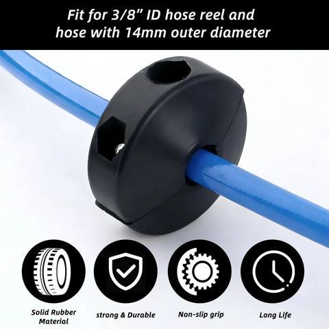 Air Hose Reel Rubber Bumpers Set Two Pack For Three Eighths Inch Reels, Spring Driven Auto Rewind, Adjustable Ball Stopper Replacement Parts, Includes Screws And Nuts For Tight Mounting