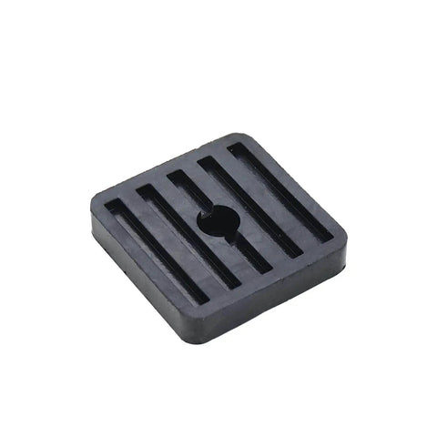 Eight high-hardness natural rubber isolator pads cushion vibration, reduce noise, and protect air conditioning condenser components