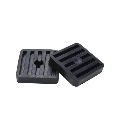 Eight high-hardness natural rubber isolator pads cushion vibration, reduce noise, and protect air conditioning condenser components