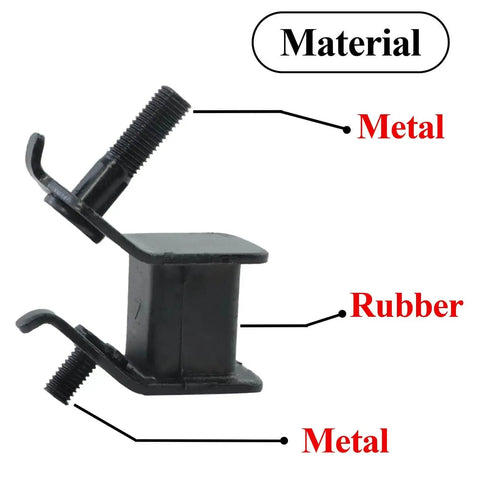 Anti vibration rubber mount set for 5500W to 9500W open frame generators reduces engine shake, shown used materials.