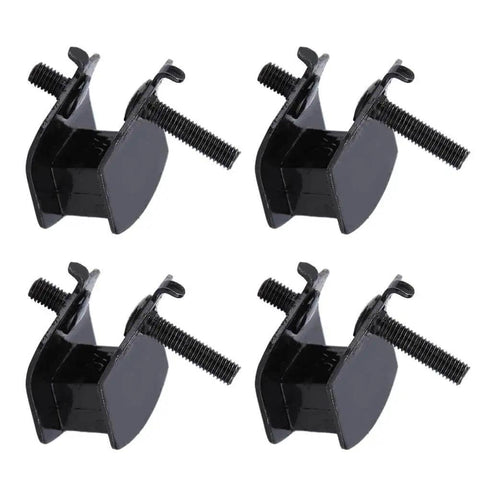 Generator Mounts And Rubber Motor Brackets For Extended Run Generators 4Pcs anti vibration mounts for engines, black metal with bolts.