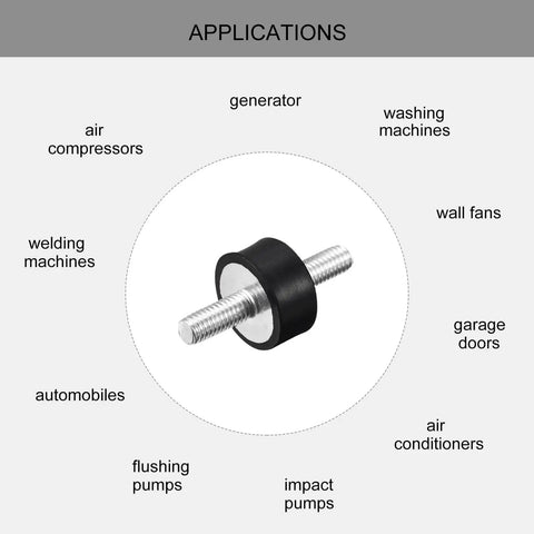High quality rubber mounts offer reliable vibration isolation for small machines, delivering quiet operation and protecting components.