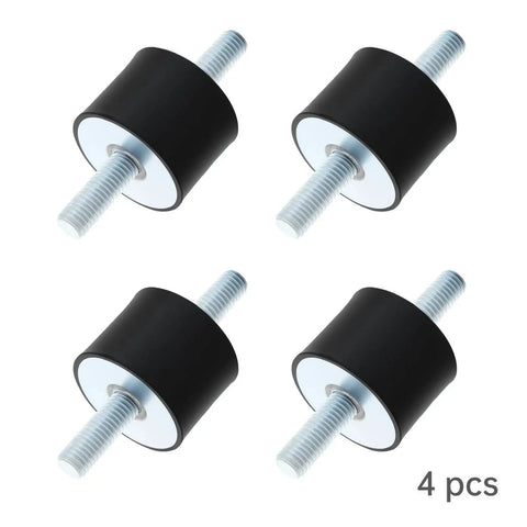 4 Pack M10 Rubber Mounts With Dual Studs 28x40x30mm Heavy Duty Easy Install Anti Vibration Shock Absorbers Isolators With M10 Locking Nuts For Cars Boats Motors Generators And Compressors
