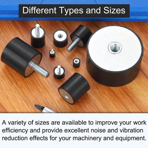 Experience reduced vibration and steadier performance with these M6 rubber mounts, 20x30mm cylindrical vibration isolators, variety set