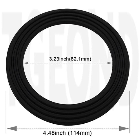 Close-up of black rubber o-ring from Sink Strainer Seal Kit For 3.5 Inch Drains With 2 O Rings And Rubber Gasket Set No Plumber's Putty Needed