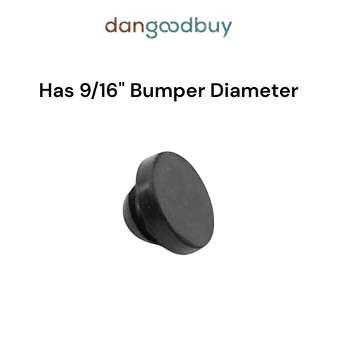 Rubber Push In Ridged Stem Bumper Nine Sixteenths Inch Diameter Fits Quarter Inch Hole In One Eighth Inch Thick Material