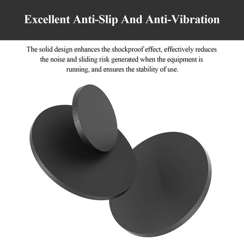 Pack Of 20 4 Millimeter Thick Rubber Round Pads For Heavy Equipment And Industrial Use Anti Vibration And Anti Slip with text.