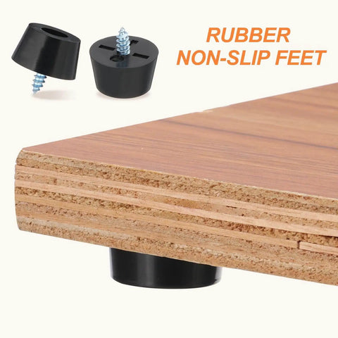 28 Pack Rubber Feet Set 15x12x8mm Screw On Grippy Non Slip Bumpers For Electronics Furniture Cutting Boards Chairs Cabinets