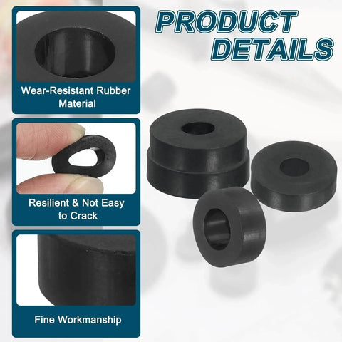 18 Pack Thick Rubber Spacers With 1 Inch Outer Diameter One Quarter Inch Inner Diameter And One Quarter Inch Thick Round Rubber Bushings