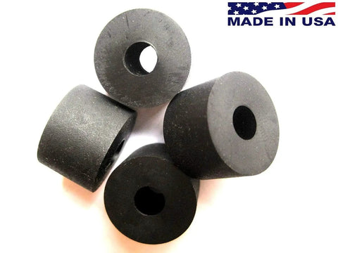 Premium 4-Pack Rubber Spacers For Anti-Vibration And Mounting, IZZY USA LLC, 3/4 In Outside Diameter By 1/4 In Inside Diameter By 1/2 In Thick, Made In USA