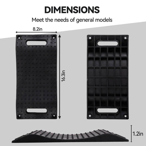 Heavy Duty Rubber Tire Saver Ramps 4 Pack Chocks For Cars And SUVs, RVs And Trailers, 60,000 Lb Capacity dimensions
