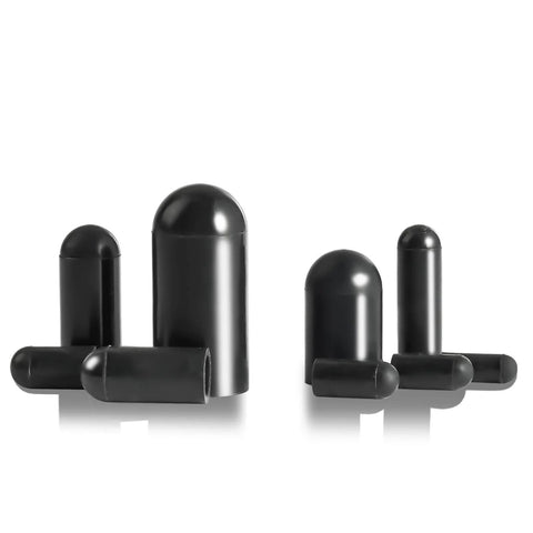 Rubber vacuum caps set, black, assorted sizes for hoses, carburetors and manifolds.