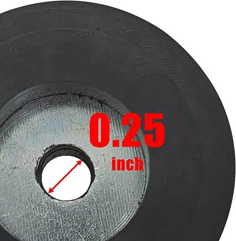 Close-up of Heavy Duty Anti Vibration Foot Pad Isolator Rubber Bumpers For Air Compressors Generators Sound Machines Power Amplifiers And Furniture Moisture Proof Shockproof Feet Replaces Briggs Stratton 192310GS, showing 0.25 inch hole.