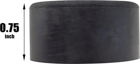 Side view of a 0.75-inch tall round rubber foot from the Set Of Four Anti Vibration Foot Pad Isolators Rubber Bumpers For Compressors Generators