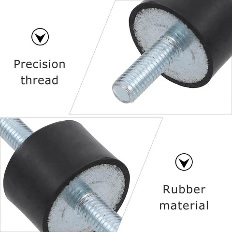 VV Type Rubber Anti Vibration Isolator Mounts Four Piece Cylindrical Shock Absorbers showing rubber material and precision thread