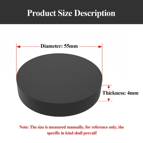 Pack Of 20 4 Millimeter Thick Rubber Round Pads For Heavy Equipment And Industrial Use Anti Vibration And Anti Slip, Diameter 55mm