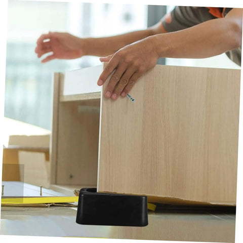 Person installing Rubber Vibration Isolation Pad For Washing Machines And Generators Heavy Duty Anti Vibration Pad under furniture