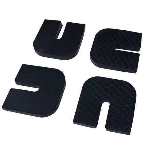 Universal Rubber Isolator Pads Set of Four Heavy Duty Anti Vibration Cushions for Shock Absorption and Noise Reduction Square Two and Three Quarters Inch by Three Eighths Inch Thick Damping Pads for Appliances and Machinery