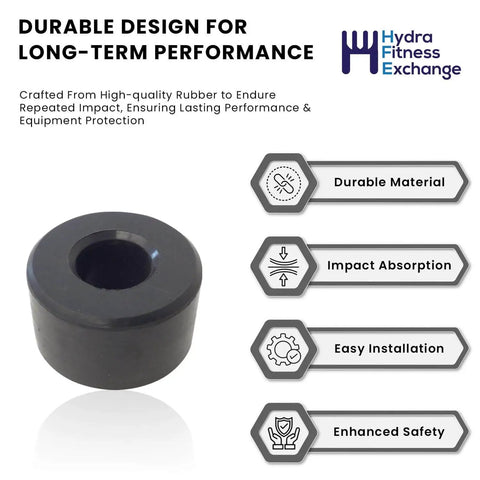 Rubber Weight Stack Bumper 019151-AA Replacement Part For Vision AFG Fitness Strength System, shown in durable rubber with performance benefits.