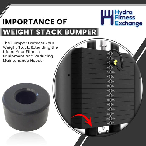 Rubber Weight Stack Bumper 019151-AA Replacement Part For Vision AFG Fitness Strength System installed view