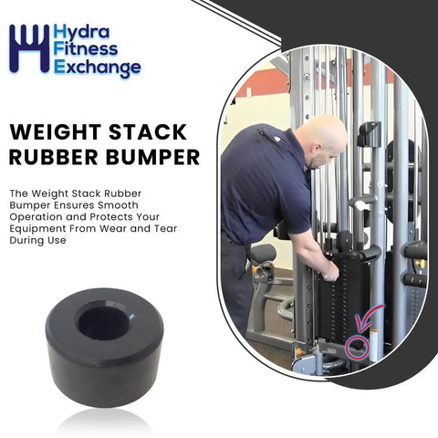 Rubber Weight Stack Bumper 019151-AA Replacement Part For Vision AFG Fitness Strength System, shown installed on machine