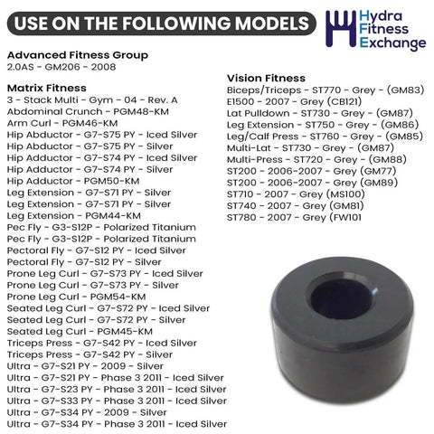 Rubber Weight Stack Bumper 019151-AA Replacement Part For Vision AFG Fitness Strength System shown in product catalog image