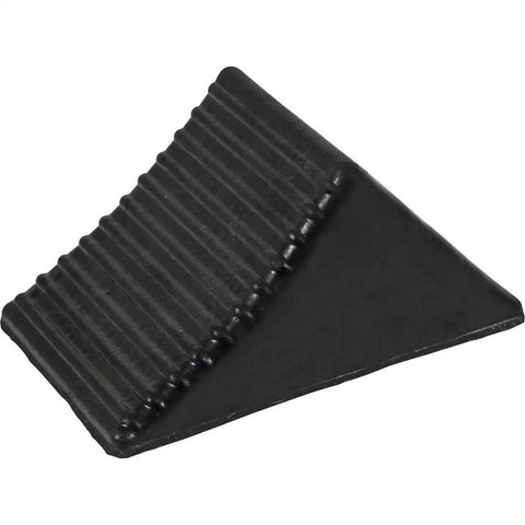 Beefy Rubber Wheel Chock For Cars Trailers RVs And Utility Vehicles With Reinforced Grip Weather And Chemical Resistant 5x6x5 Inch Tire Stopper For Secure Parking And Service Bays Buyers Products WC1467A