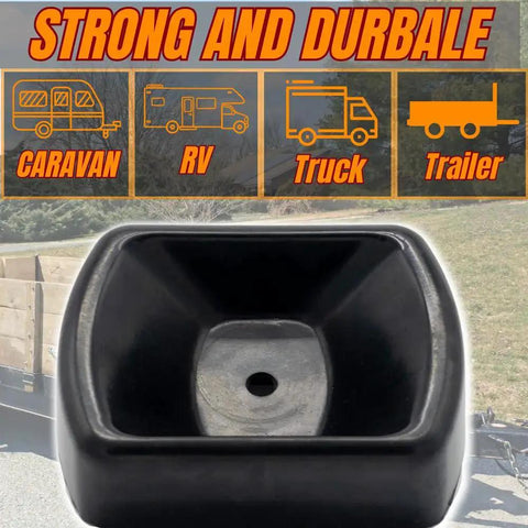 Jack Wheel Chock Dock Block Fits 6 Inch Caster Wheels Heavy Duty Reinforced Rubber Stabilizer Prevents Rolling Weather