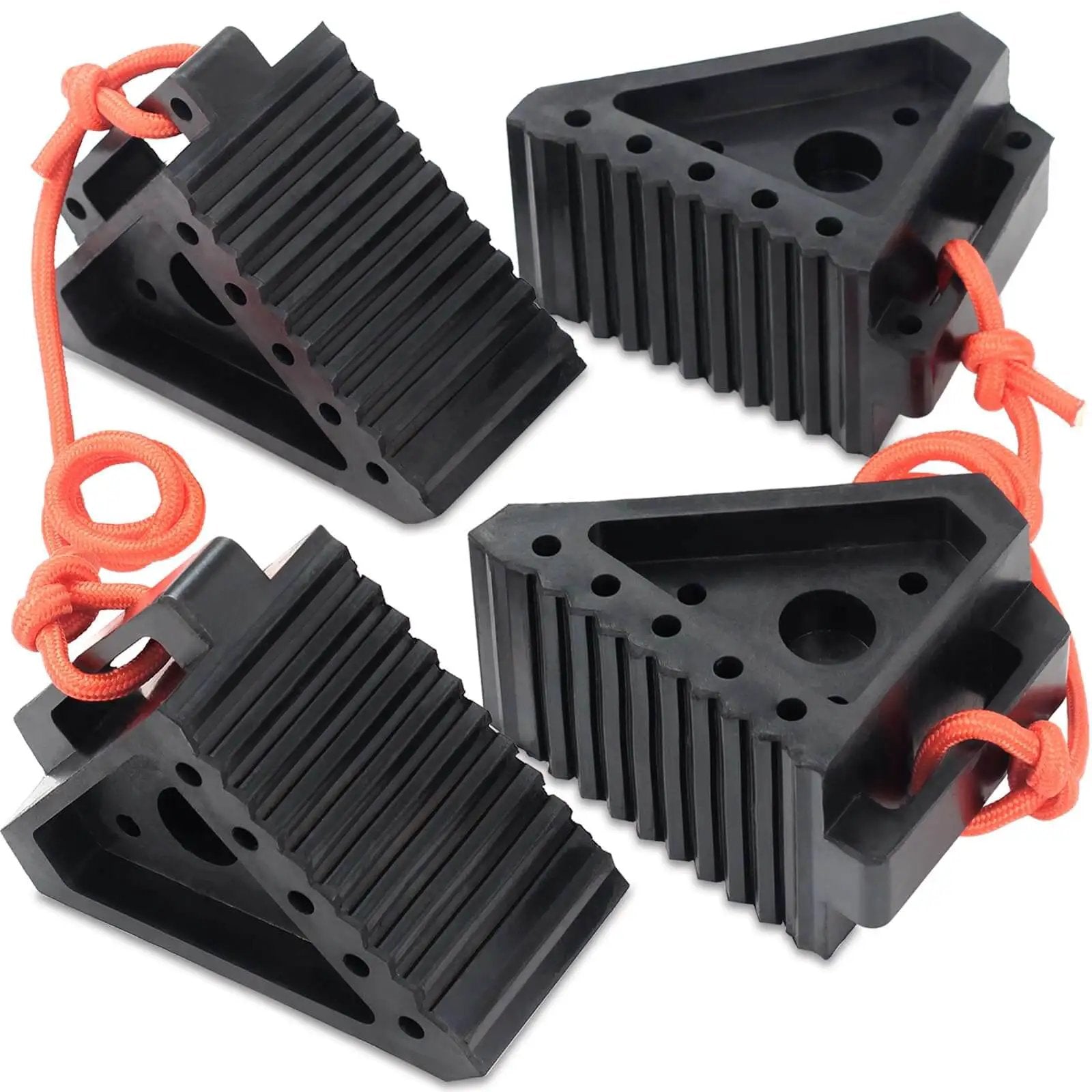 Premium Rubber Wheel Chocks With Carry Handles For RVs...