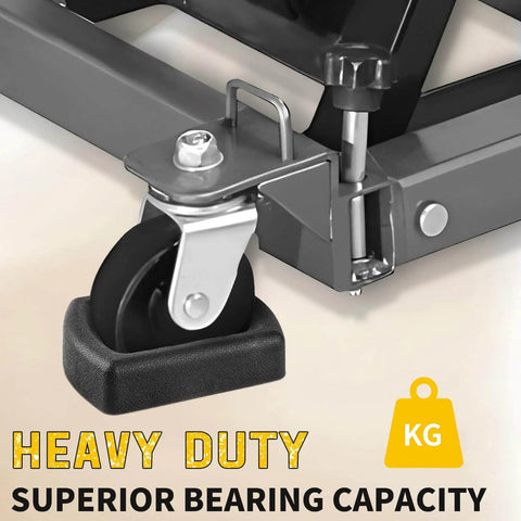Heavy Duty Rubber Wheel Dock For Trailers With Wheel Chock And Stabilizer Fits 6 Inch Casters Travel Trailer RV Boat Camper Caravans