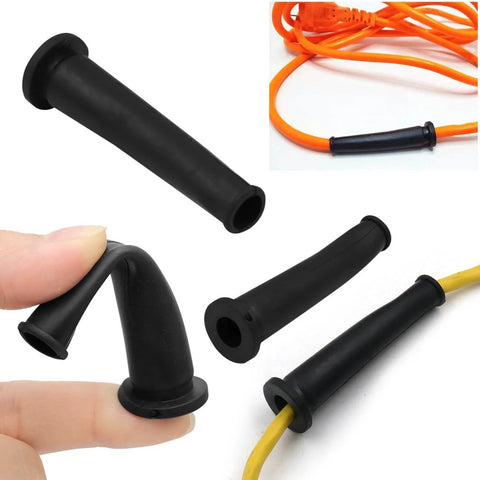 15 Pack Rubber Wire Boots And Cord Protectors For Power Tools Pro Grade Strain Relief Sleeves Cable Glands in use and display.