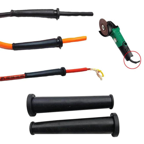 15 Pack Rubber Wire Boots And Cord Protectors For Power Tools Pro Grade Strain Relief Sleeves Cable Glands installed on cables, angle grinder