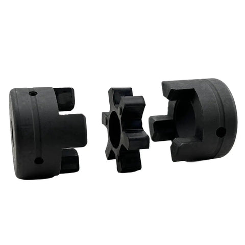 Rugged Flexible L Jaw Coupling Set For Wood Splitters Built To Last Half Inch To One Inch Bore Three Piece L075 Cast Iron HT250 Coupler Kit