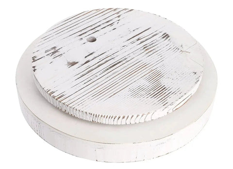 12 Inch Wood Lazy Susan Turntable Organizer For Kitchen Counters And Pantries, 360 Degree Rotating Round Tray in rustic finish