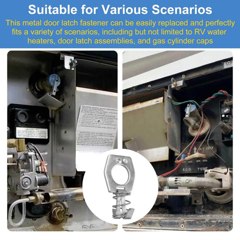 Installed 2Pcs RV Water Heater Door Latch Stainless Steel Cam Lock Replacement for RV Camper Hot Water Heater Cover Door