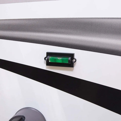 Bubble display installed on camper for All Purpose RV Levelers For Front To Back And Side To Side Leveling That Keeps Your Camper Super Stable