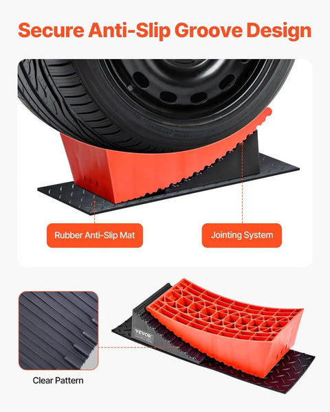 Heavy Duty RV Leveling Blocks Set For Campers And Trailers 2 Pack Up To 8818.5 Lbs Support 4 Inch Max Height Curved Design