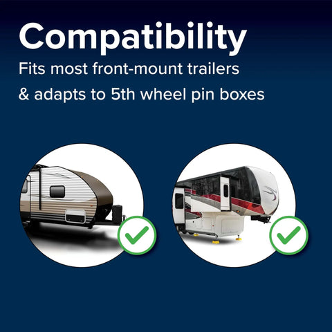 AccuLevel RV Leveling System With Dual Front To Back And Side To Side Indicators For Easy Install And Accurate Readouts For Campers And Trailers No Hassle Setup Camco compatibility with trailers and 5th wheel pin boxes