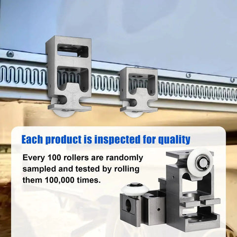 RV Schwintek Bearing Block Kit For In Wall Slide Outs with aluminum blocks and inspection text