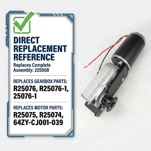 RV Slide Out Motor Gearbox Assembly For BAL AccuSlide Cable System High Torque 12V 12 RPM Replacement Fits Keystone Bullet