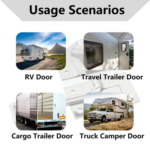 Usage scenarios for 304 Stainless Steel RV Door Latch And Trailer Door Latch 6 Inch T Style Door Holder for various vehicles