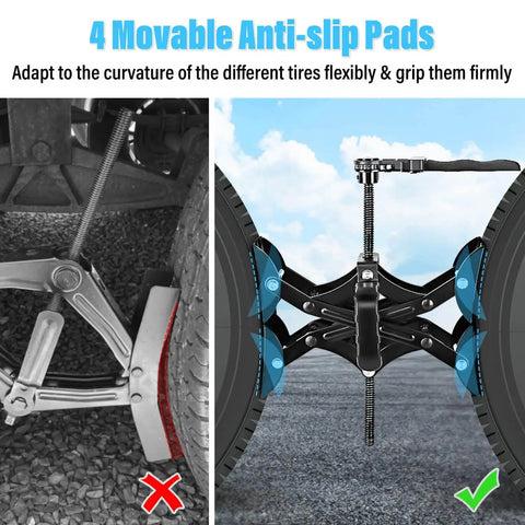 X Chocks Wheel Stabilizer 2 Pack For RVs And Travel Trailers Fits 3 To 10 Inch Wheel Gaps Heavy Duty Scissor Tire Locking Chocks