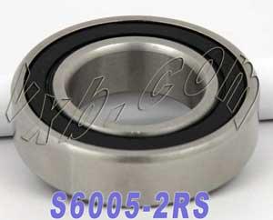 S6005-2RS Stainless Steel Bearing 25x47x12 Sealed - VXB Ball Bearings