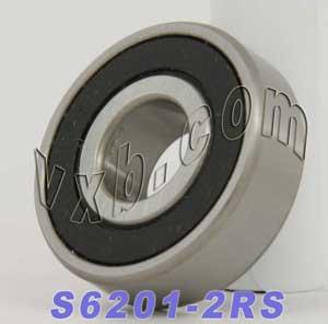 S6201-2RS Stainless Steel Bearing 12x32x10 Sealed - VXB Ball Bearings